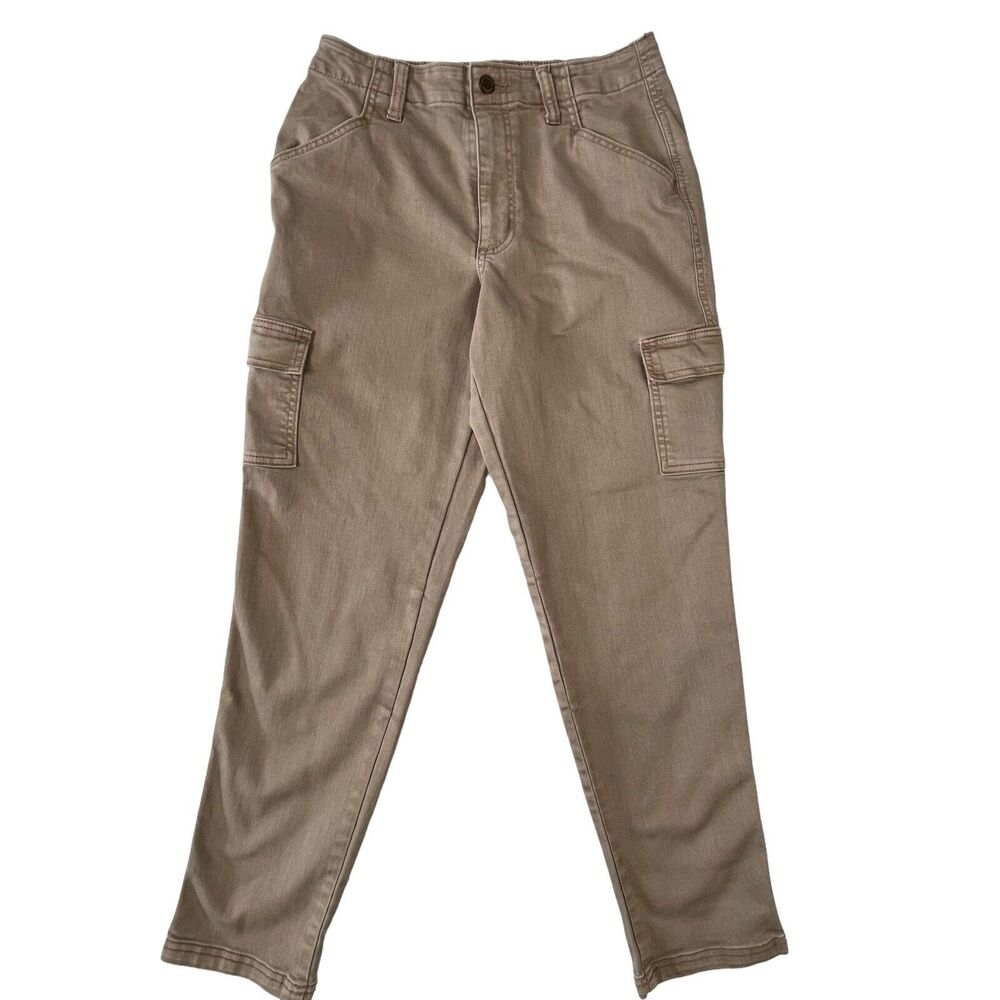 High Rise Stretch Boyfriend Cargo Dusky Pink Brown Jean Pants SZ/4/27R